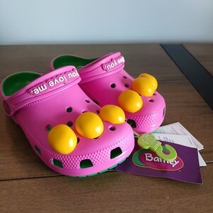 Barney The Dinosaur Crocs Classic Clogs Kids Size C 11 NEW WITH TAGS